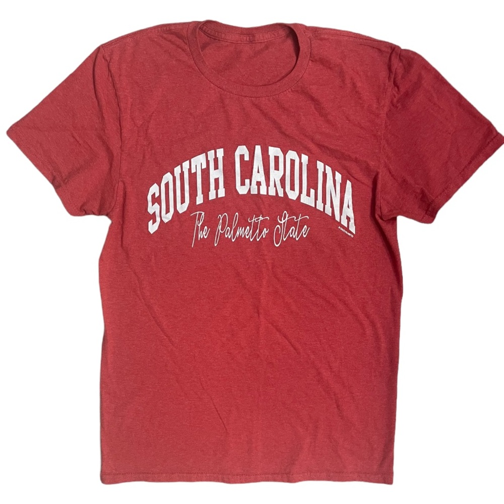 Crazy Palmetto Women’s South Carolina State Logo Short Sleeve Tee EUC